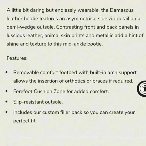 Revere Damascus Leather Shimmer Onyx Black Lizard Demi Wedge Side Zip Booties 6M - Picture 2 of 12